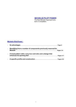 MICHELIN PILOT POWER the New Michelin Hypersport Tyre, Born in Competition