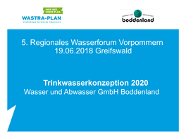 Trinkwasserkonzeption 2020 Der Wasser Und Abwasser Gmbh