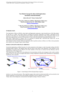 New Robot Concept for Mars Soil Exploration: Mechanics and Functionality