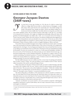 Georges- Jacques Danton ( DAN- Tawn)