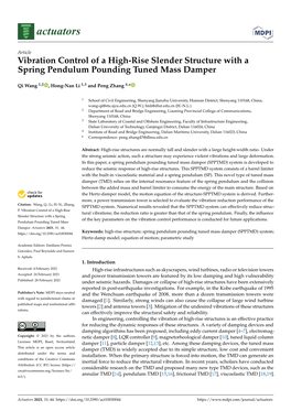 Vibration Control of a High-Rise Slender Structure with a Spring Pendulum Pounding Tuned Mass Damper