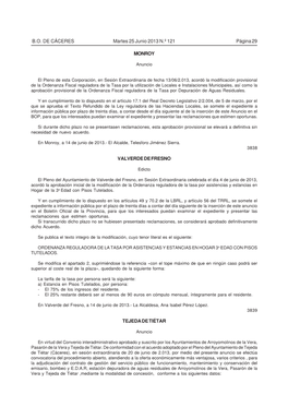 B.O. DE CÁCERES Página 29 Martes 25 Junio 2013 N.º 121 MONROY