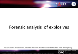 Forensic Analysis of Explosives