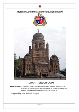 Draft Tender Copy