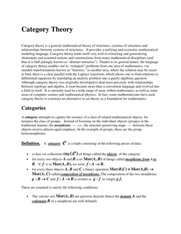 Category Theory