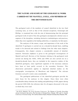 Charles Lyell and Gideon Mantell, 1821-1852: Their Quest for Elite