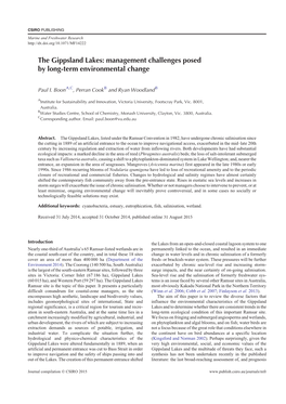 The Gippsland Lakes: Management Challenges Posed by Long-Term Environmental Change