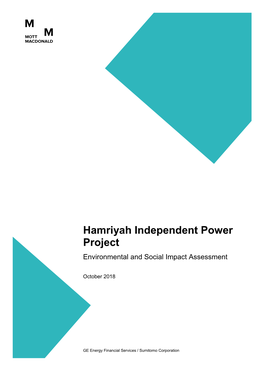 Hamriyah Independent Power Project Environmental and Social Impact Assessment