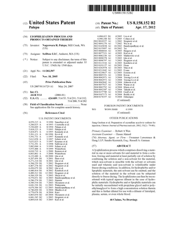 (12) United States Patent (10) Patent No.: US 8,158,152 B2 Palepu (45) Date of Patent: Apr