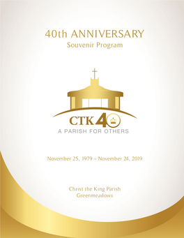 40Th ANNIVERSARY Souvenir Program