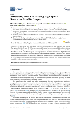 Bathymetry Time Series Using High Spatial Resolution Satellite Images