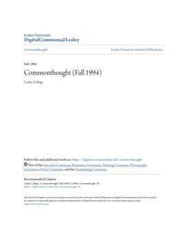 Commonthought (Fall 1994) Lesley College