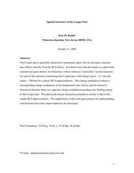 Spatial Structure of the Cooper Pair