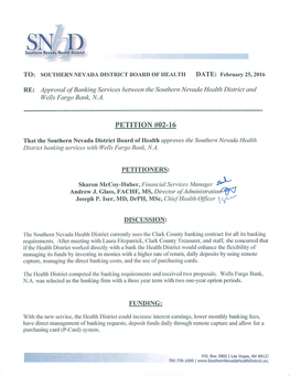 Request for Proposals for Banking and Related Services Snhd-9-Rfp-15-008