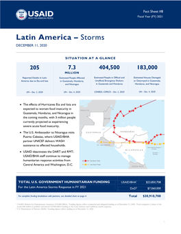 Latin America – Storms DECEMBER 11, 2020