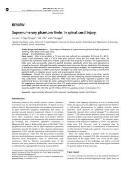 Supernumerary Phantom Limbs in Spinal Cord Injury