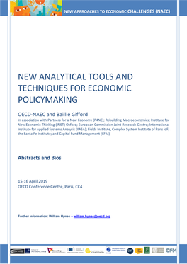 New Analytical Tools and Techniques for Economic Policymaking