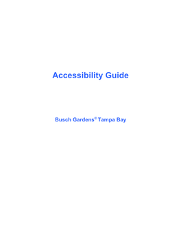 Guide for Guests with Disabilities