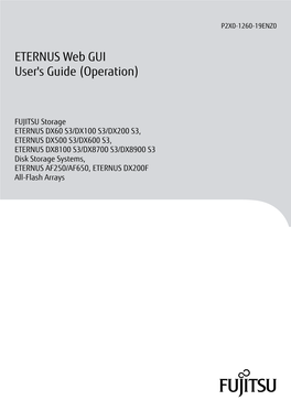 ETERNUS Web GUI User's Guide (Operation)