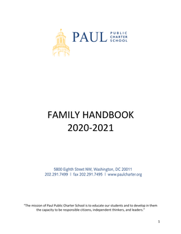 Family Handbook 2020-2021