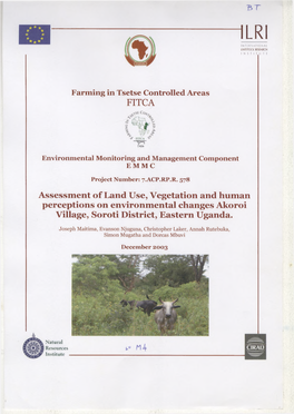 FITCA Assessment of Land Use, Vegetation and Human Perceptions