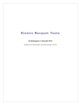 Kinetic Racquet Tests