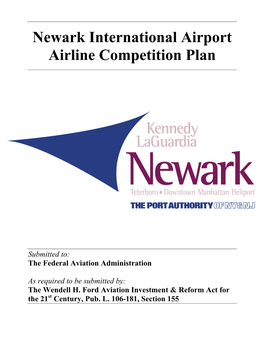 Newark International Airport Airline Competition Plan