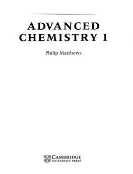 Advanced Chemistry 1