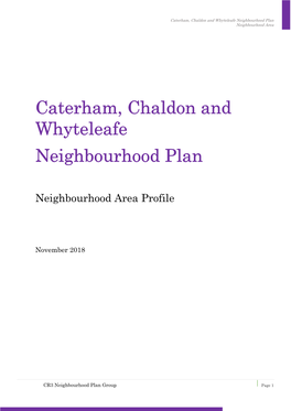 Caterham, Chaldon, and Whyteleafe Neighbourhood Plan