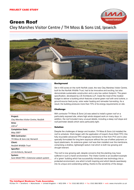 Green Roof Cley Marshes Visitor Centre / TH Moss & Sons Ltd, Ipswich