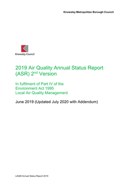 2019 Annual Status Report