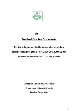 Pre-Qualification Documents