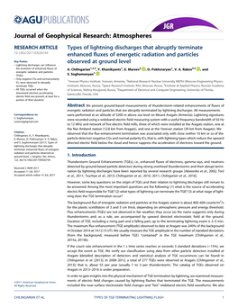 Types of Lightning Discharges That Abruptly Terminate Enhanced Fluxes of Energetic Radiation and Particles Observed at Ground Le