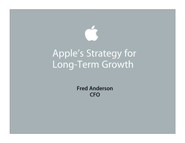 Apple's Strategy for Long-Term Growth