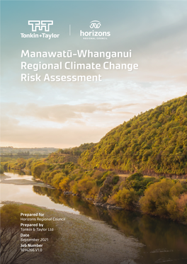 Manawatū-Whanganui Regional Climate Change Risk Assessment