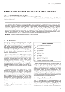 Strategies for On-Orbit Assembly of Modular Spacecraft