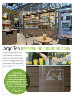 Argo Tea Greenhouse at Connors Park Retail Case Study