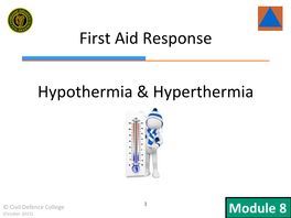 Hypothermia & Hyperthermia First Aid Response