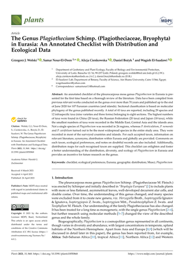 Plagiotheciaceae, Bryophyta) in Eurasia: an Annotated Checklist with Distribution and Ecological Data