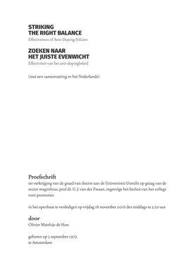 Proefschrift Door