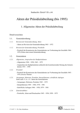 Präsidialabteilung (Bis 1995)