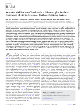 Anaerobic Oxidization of Methane in a Minerotrophic Peatland: Enrichment of Nitrite-Dependent Methane-Oxidizing Bacteria