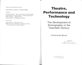 Theatre, Performance and Technology