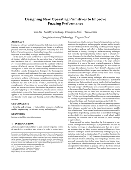 Designing New Operating Primitives to Improve Fuzzing Performance