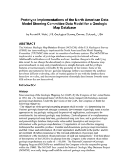 Prototytpe Implementations of the North American Data Model