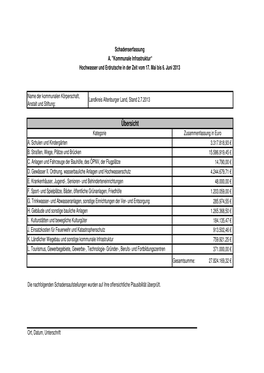 Zusammenfassung Kommunale Schäden