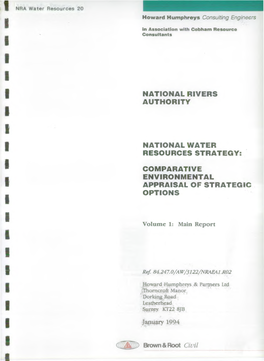 National Rivers Authority National Water Resources