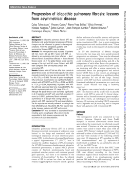 Progression of Idiopathic Pulmonary Fibrosis: Lessons from Asymmetrical