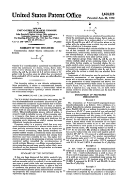 United States Patent Office Patented Apr