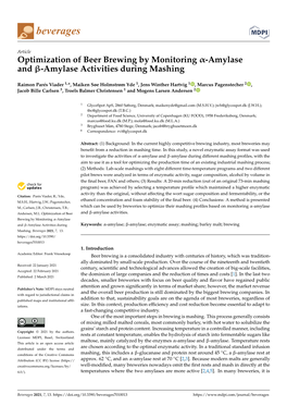 Optimization of Beer Brewing by Monitoring -Amylase